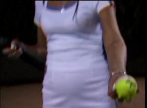 Анал на теннисном корте